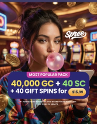 Spree ad with the Spree logo printed on a bubble gum bubble