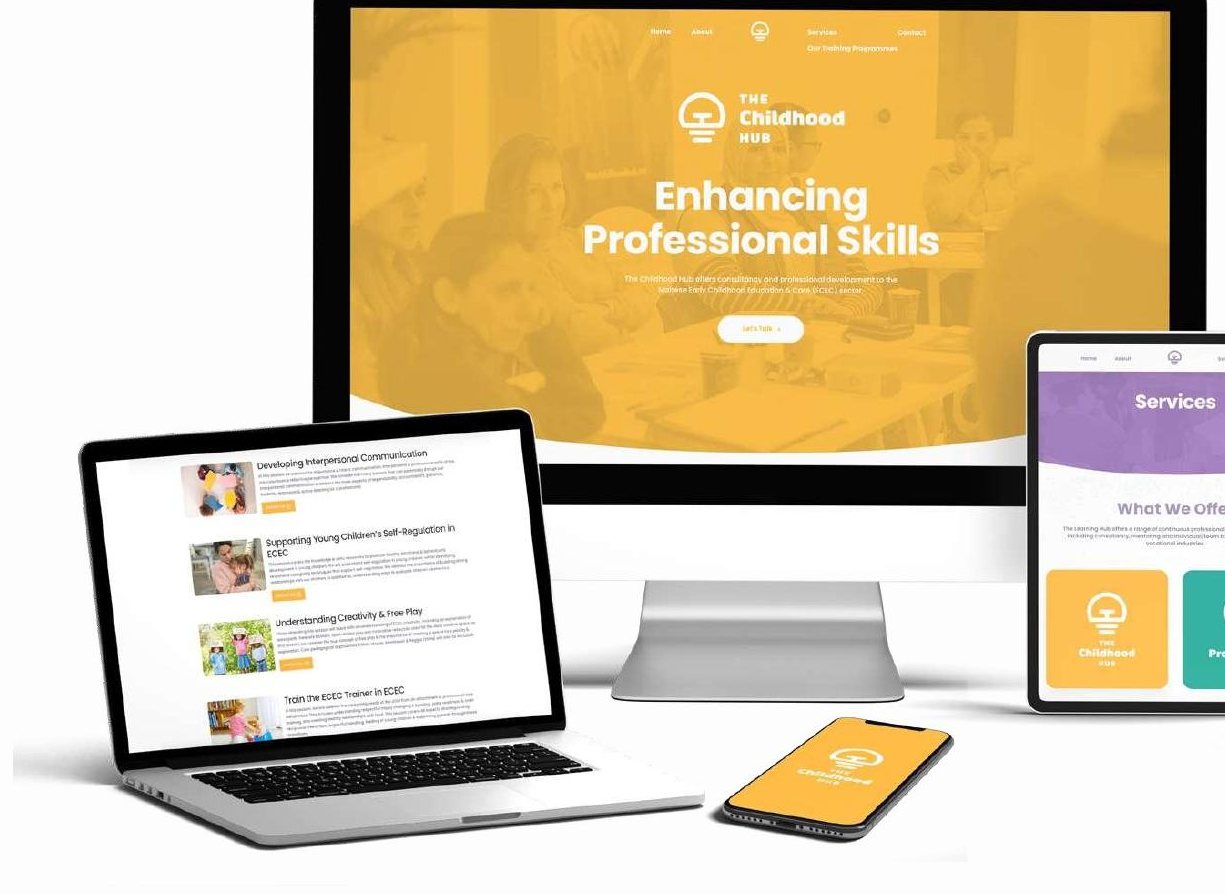 The Childhood Hub website across devices