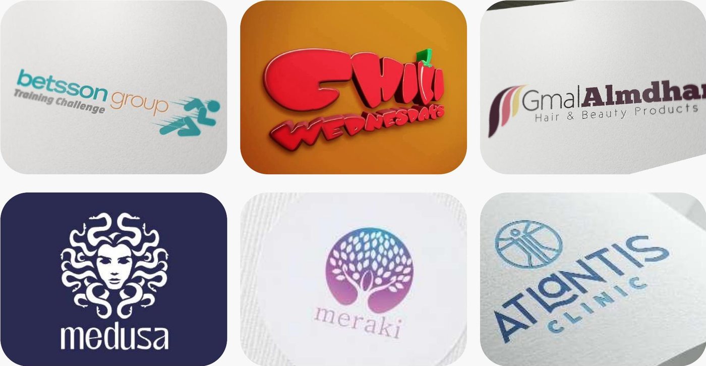 Selection of logos including Betsson Training Challenge, Medusa, Meraki and Atlantis Clinic